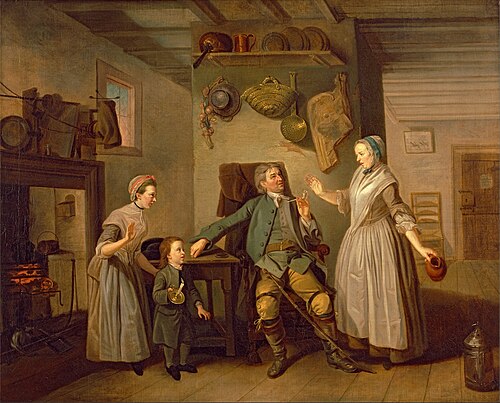 David Garrick and Mary Bradshaw in David Garrick's "The Farmer's Return", 1762, Johann Zoffany