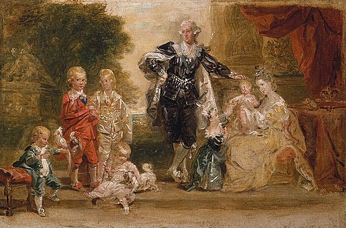 George III, Queen Charlotte and their six eldest children, 1769, Johan Joseph Zoffany