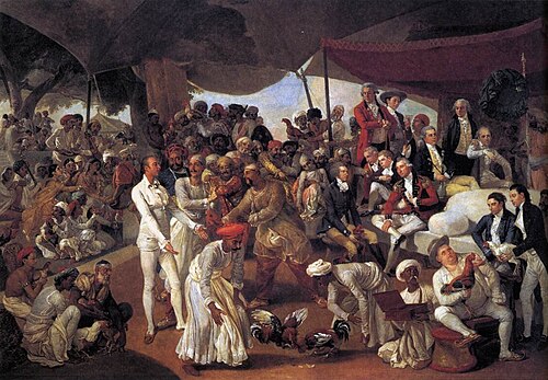 Colonel Mordaunt's Cock Match, 1784, Johann Zoffany