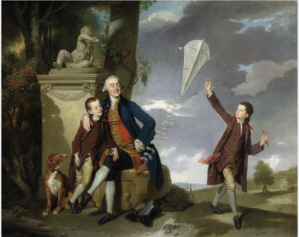 Portrait of George Fitzgerald with his Sons George and Charles, 1764, Johann Zoffany