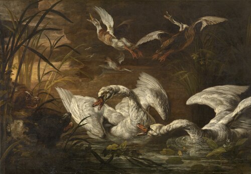 Swans and Dogs, 1600, Nicasius Bernaerts