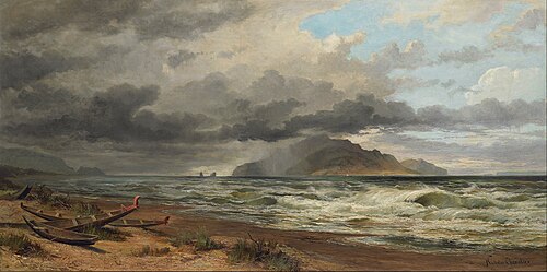 Cook Strait, New Zealand, 1884, Nicholas Chevalier