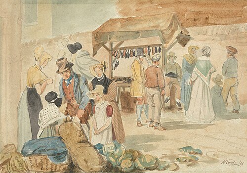 The Market Place, 1846, Nicholas Condy