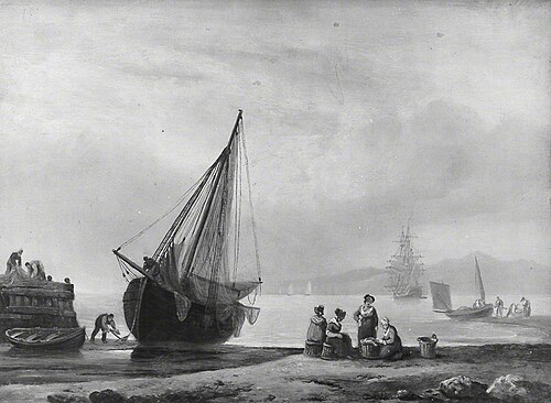 Coast Scene with Fishing Boats, 1842, Nicholas Condy