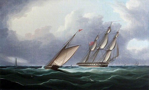 Two Ships near a Lighthouse, , Nicholas Condy