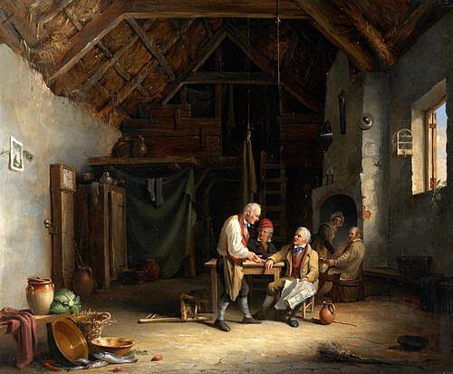 Discussion in a Barn-Tavern, 1835, Nicholas Condy
