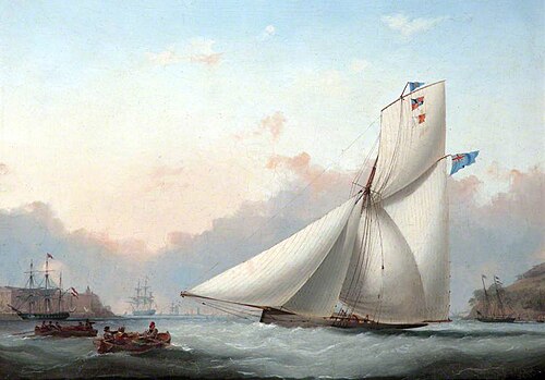 A Cutter Yacht in Plymouth Sound, , Nicholas Matthew Condy
