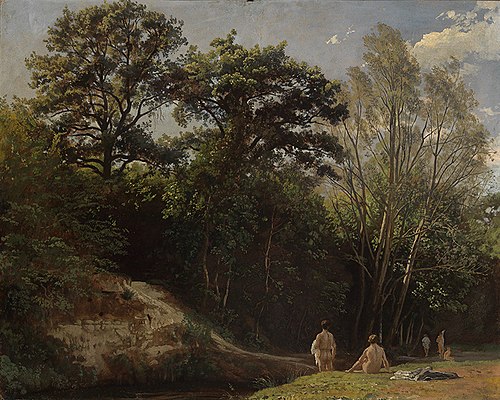 An der Alb II (mit Badenden), 1858, Johann Wilhelm Schirmer