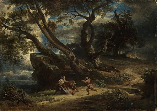 Der Überfall, 1857, Johann Wilhelm Schirmer