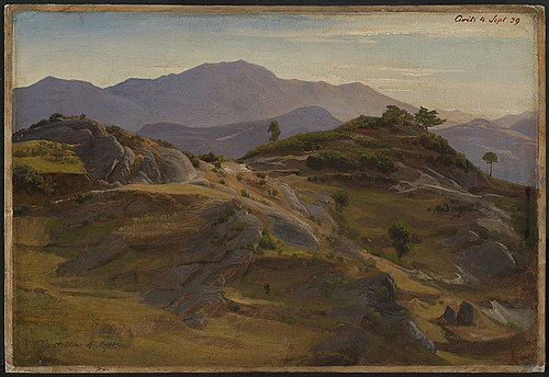 Landschaft bei Civitella, 1839, Johann Wilhelm Schirmer