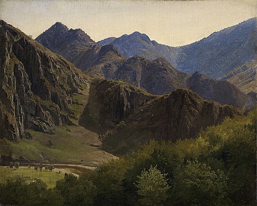 Bergketten bei Altenahr, , Johann Wilhelm Schirmer
