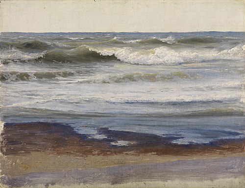Meeresbrandung an der Küste der Normandie, 1836, Johann Wilhelm Schirmer