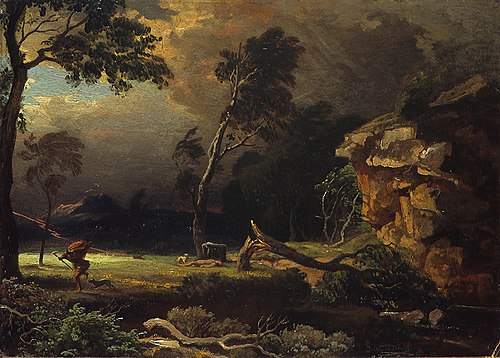 Kains Flucht, 1860, Johann Wilhelm Schirmer