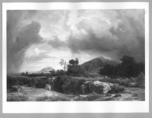Campagna-Landschaft (mit Gewitter), 1832, Johann Wilhelm Schirmer