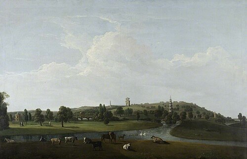 An Extensive View of Shugborough Park and its Monuments, 1768, Nicholas Thomas Dall