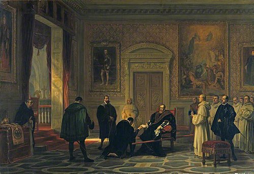 Charles V at the Monastery of San Jerónimo de Yuste, 1856, Joseph-Nicolas Robert-Fleury