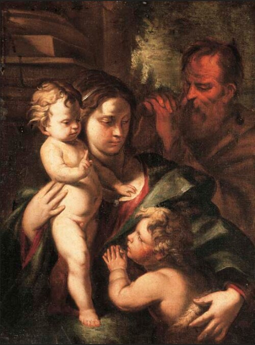 The Holy Family with John the Baptist, 1674, Nicola Vaccaro