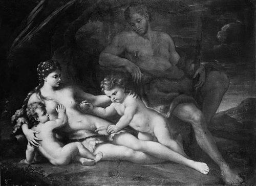 Adam and Eve with Cain and Abel, 1679, Nicola Vaccaro