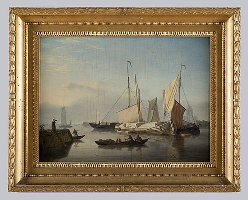 Harbour with ships, 1813, Nicolaas Baur