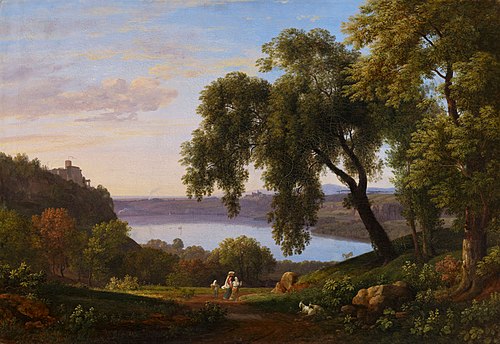 Lake Nemi, 1796, Nicolas-Didier Boguet