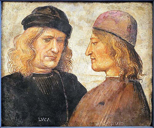Selbstporträt und Niccoló di Angelo di Franchi, 1500, Luca Signorelli