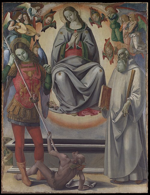 The Assumption of the Virgin with Saints Michael and Benedict, 1493, Luca Signorelli