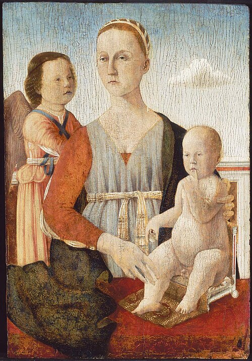 Virgin and Child with an Angel, , Luca Signorelli