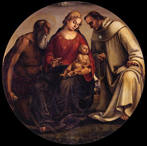 Virgin and Child with Saints Jerome and Bernard of Clairvaux, 1492, Luca Signorelli