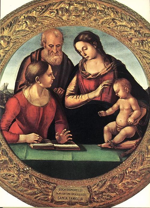 The Holy Family with Saint, 1490, Luca Signorelli