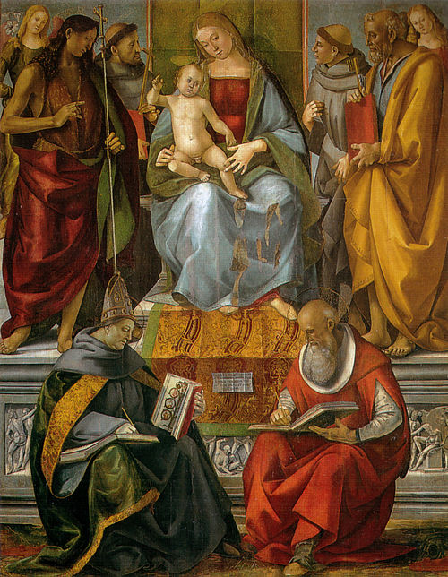 Virgin Enthroned with Saints, 1491, Luca Signorelli