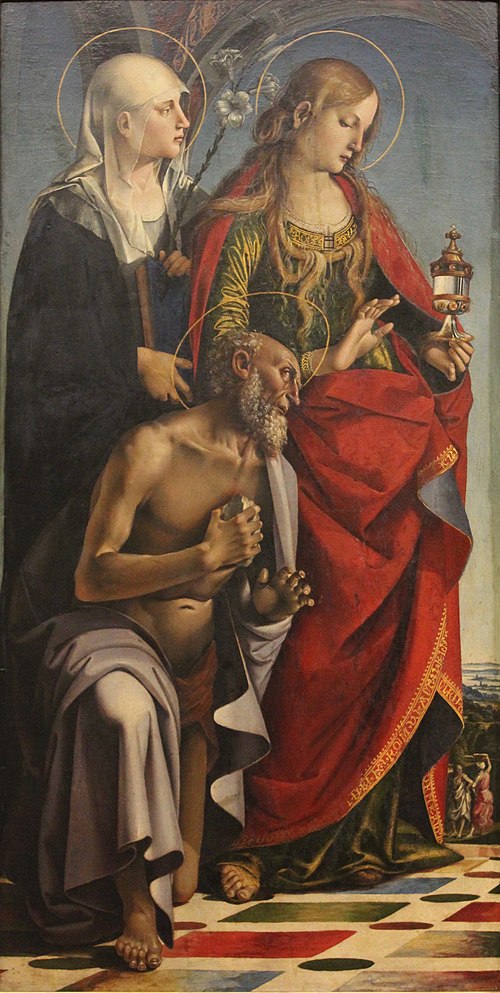Saints Eustachia, Mary Magdalene and Saint Jerome, 1498, Luca Signorelli