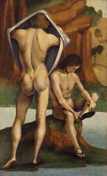 Figures in a Landscape: Two Nude Youths, 1490, Luca Signorelli