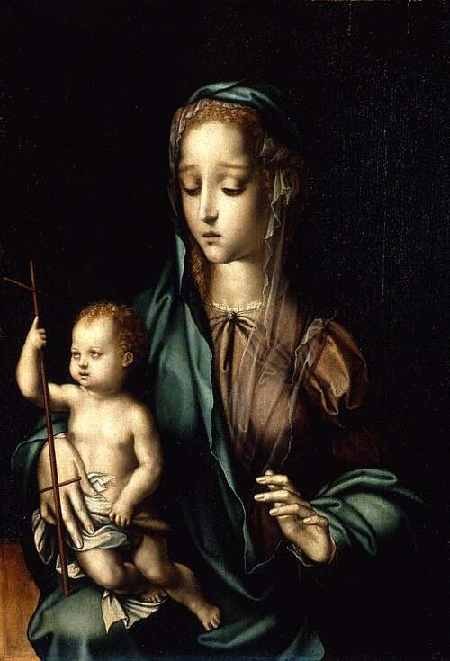 Virgin with the Yarn Winder, 1568, Luis de Morales
