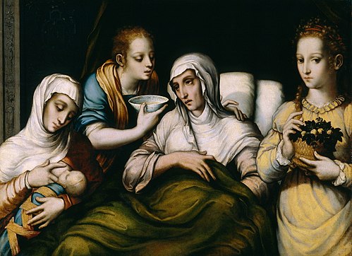 The Birth of the Virgin, 1562, Luis de Morales