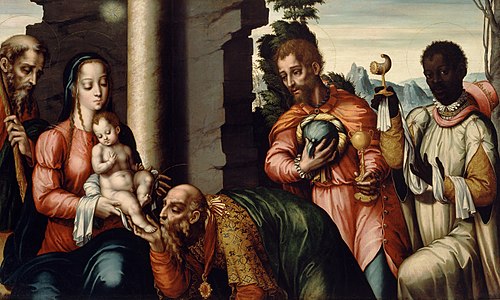 L'Adoration des mages, 1565, Luis de Morales