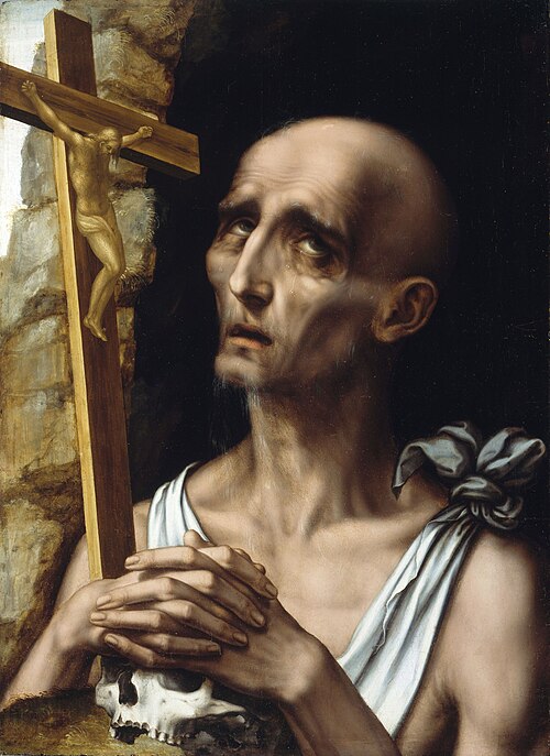 Saint Jerome in the Wilderness, 1570, Luis de Morales