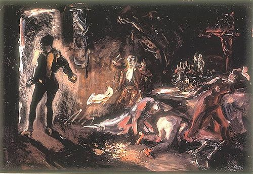 Don Juan rencontre avec l'invité de pierre, 1906, Max Slevogt