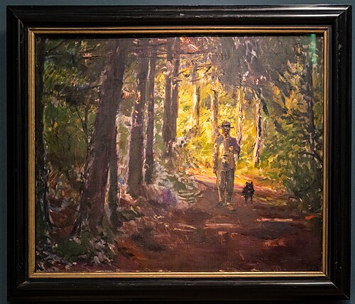 Mann auf einem Waldweg, 1904, Max Slevogt