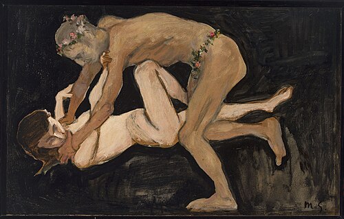 Faune et une fille., 1900, Max Slevogt