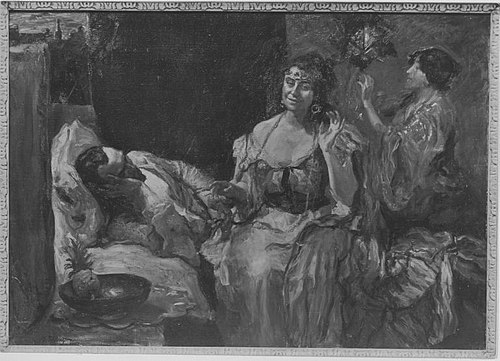 Scheherazade (Dem Kalifen die Geschichten aus 1001 Nacht erzählend), 1897, Max Slevogt