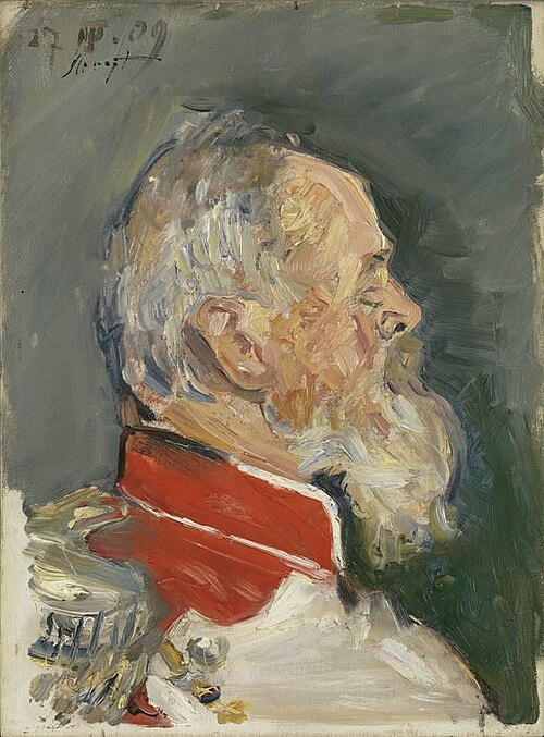 Prinzregent Luitpold, Brustbild im Profil, 1909, Max Slevogt