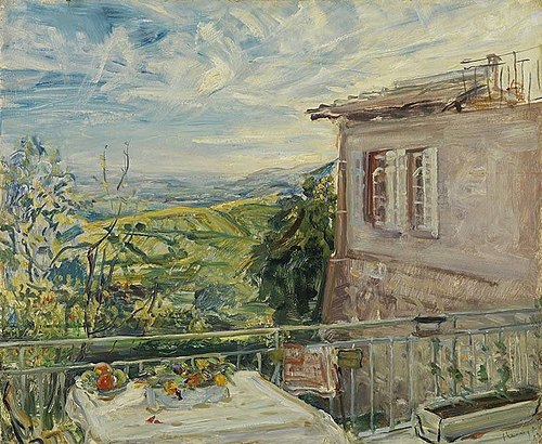 Terrasse in Neukastel, 1925, Max Slevogt