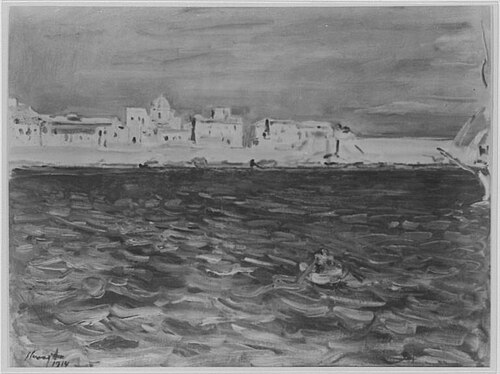 Einfahrt in den Hafen von Syrakus, 1914, Max Slevogt