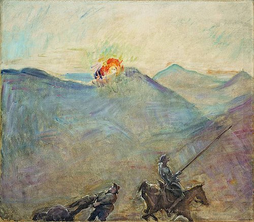 Don Quichotte et Sancho Pansa, 1917, Max Slevogt
