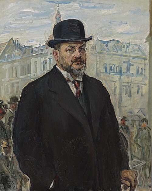 Selbstbildnis mit schwarzem Hut, 1913, Max Slevogt