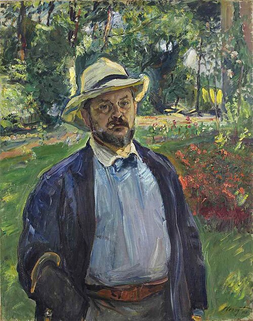 A Self-Portrait in the Garden at Godramstein, 1910, Max Slevogt