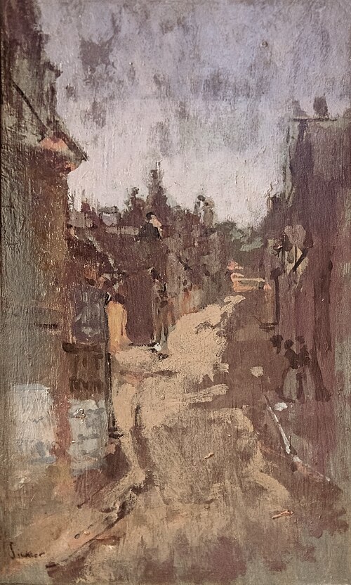 Le mont de Neuville Dieppe - Ciel gris, 1887, Walter Sickert