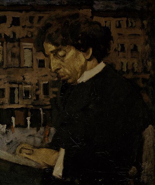 Portrait of Israel Zangwill, 1897, Walter Sickert