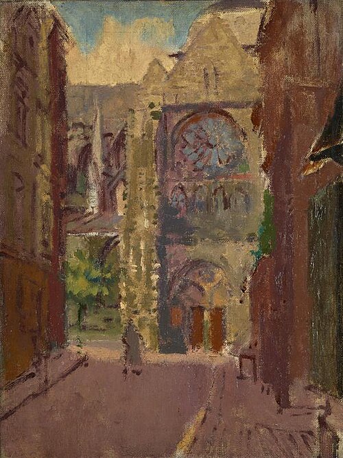 La Rue Pecquet, Dieppe, 1908, Walter Sickert