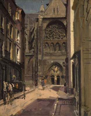 La Rue Pecquet, Dieppe, France, 1900, Walter Sickert